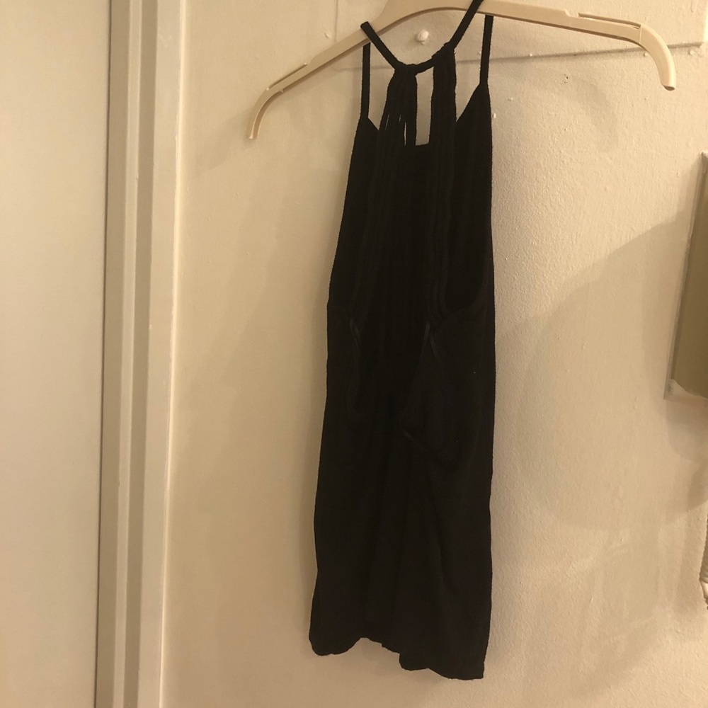 $45 Fabletics Ani Tank Top in Black - Strappy Halter Top for Gym, Yoga, Pilates - Picture 6 of 8